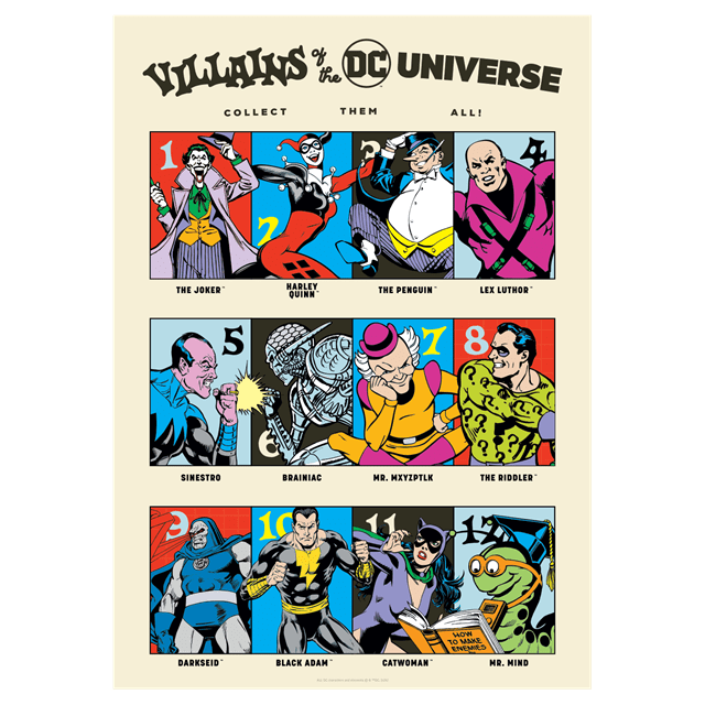 Villains DC Comics 90th Anniversary Wall Art - 1