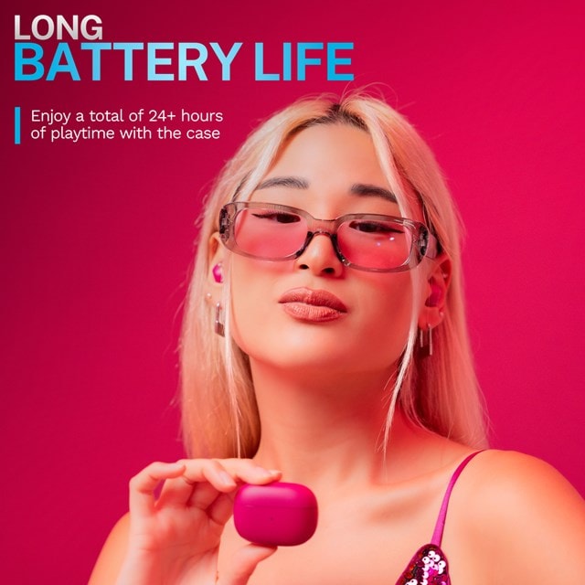 JLab Go Pop ANC Pink Active Noise Cancelling True Wireless Bluetooth Earphones - 3