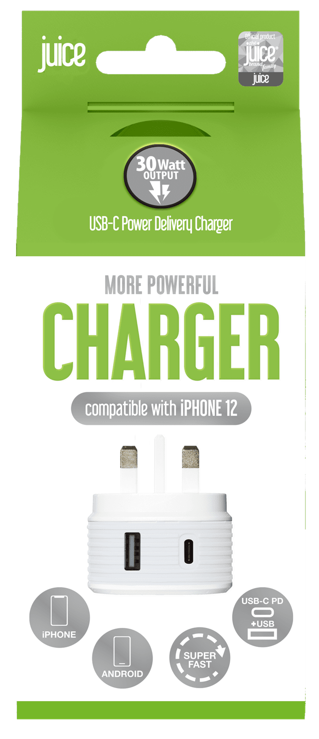 Juice 2 Port 30W PD Wall Charger - 2