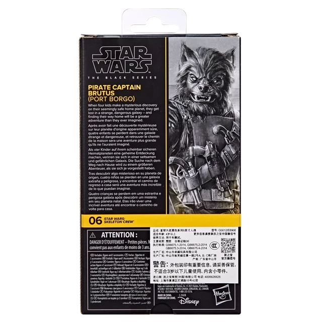 Pirate Captain Brutus Port Borgo Star Wars Skeleton Crew Black Series Hasbro Action Figure - 16