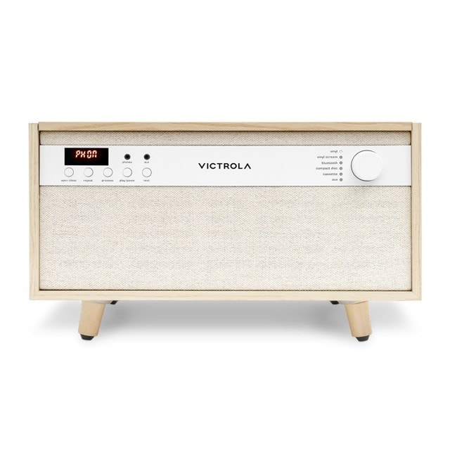 Victrola Century Natural Bluetooth Turntable with CD & Cassette - 9