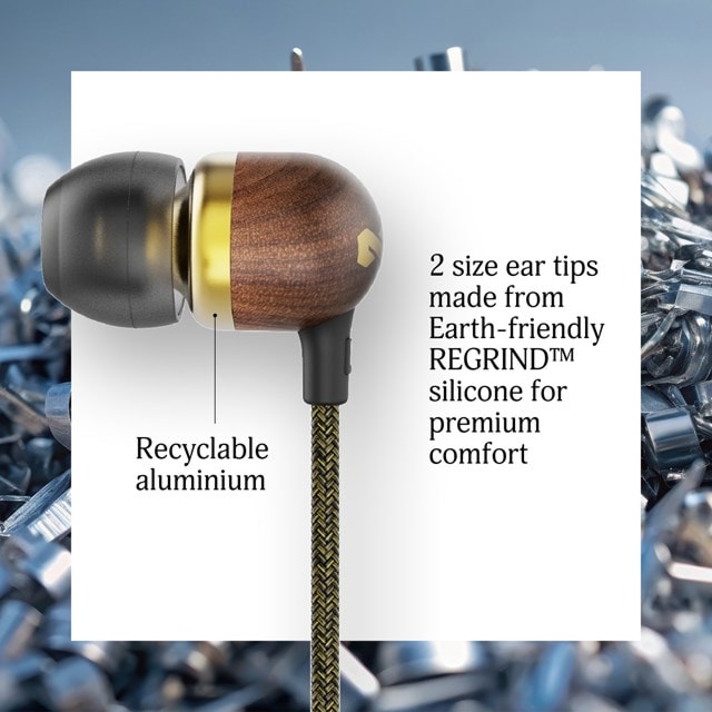 House Of Marley Smile Jamaica Brass USB-C Earphones W/Mic - 7
