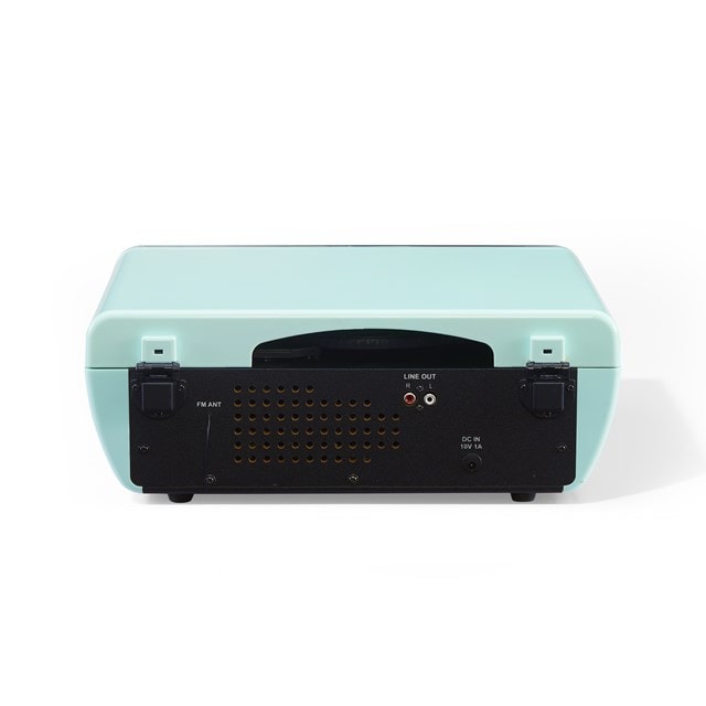 Crosley Powel 7-in-1 Aqua Blue Bluetooth Turntable with FM Radio and CD Player - 6