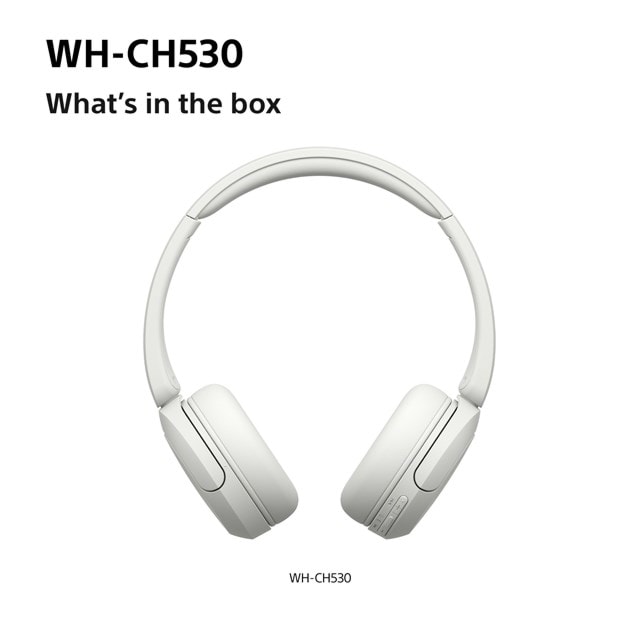 Sony WH-CH530 White Bluetooth Headphones - 8
