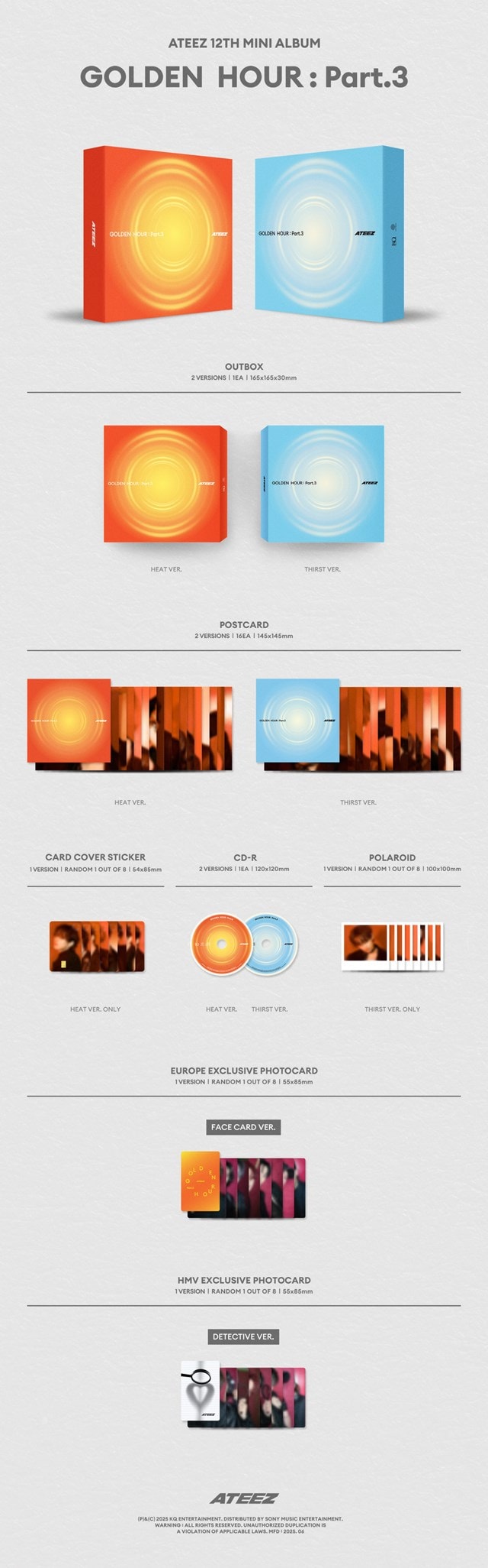 thumbnail image 2 of ATEEZ GOLDEN HOUR: PART.2 11th Mini Album DIGIPACK – SEALED CD + Book + Film + Card Set, Ready To Ship 2 of 6