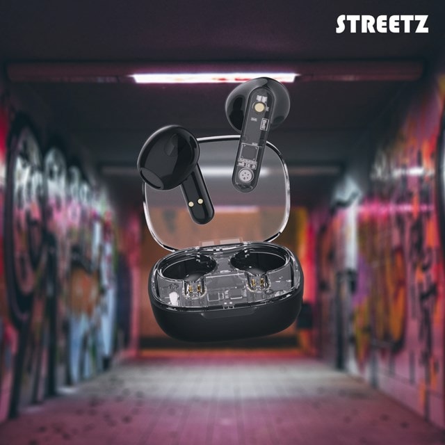 Streetz T150 Transparent Black True Wireless Bluetooth Earphones - 8