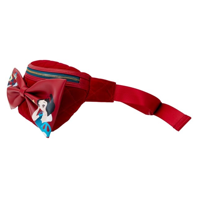 Snow White Classic Bow Velvet Loungefly Belt Bag - 2