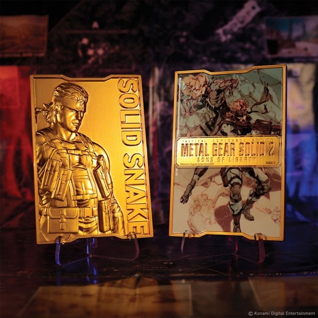 Solid Snake Metal Gear Solid 2 24K Gold Plated Ingot | HMV Store