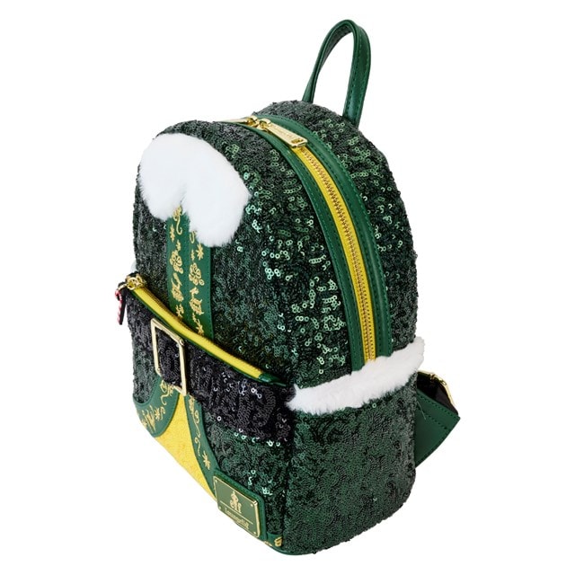 Elf Buddy Sequin Cosplay Loungefly Mini Backpack - 4