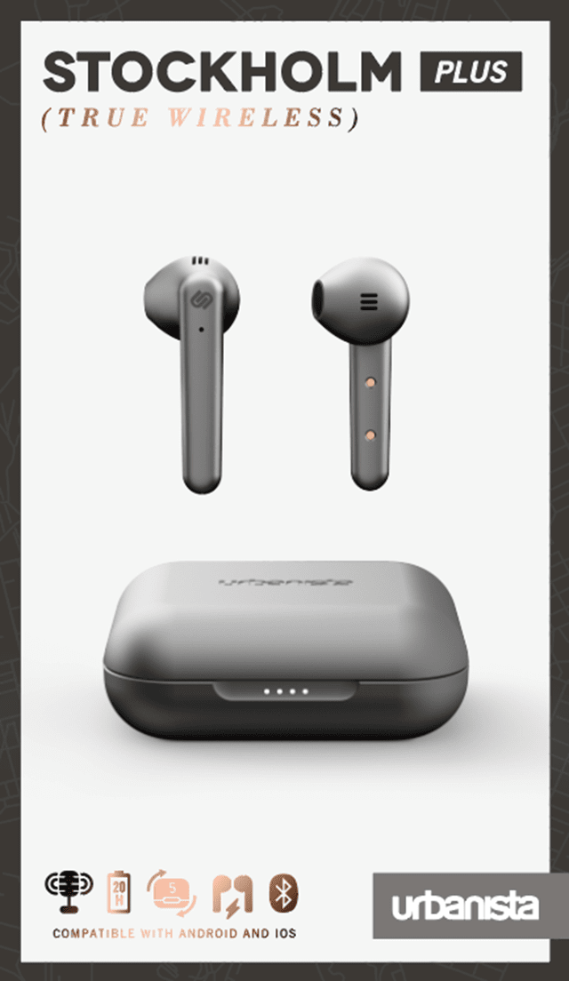 Urbanista Stockholm Plus Titanium True Wireless Bluetooth Earphones - 4