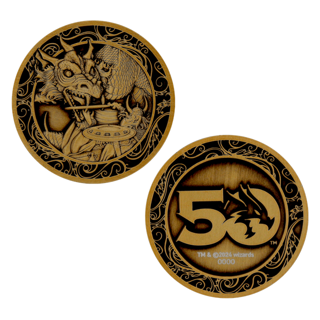 Dungeons & Dragons 50th Anniversary Antique Gold Coin - 1