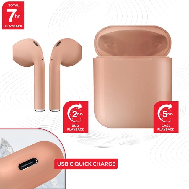 Rock TWS Rose Gold True Wireless Bluetooth Earphones (hmv exclusive) - 5