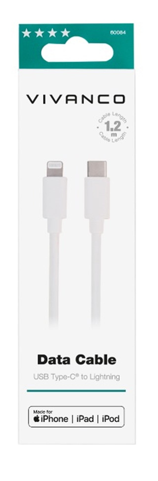 Vivanco Lightning C94 to USB-C Cable 1.2M - 2