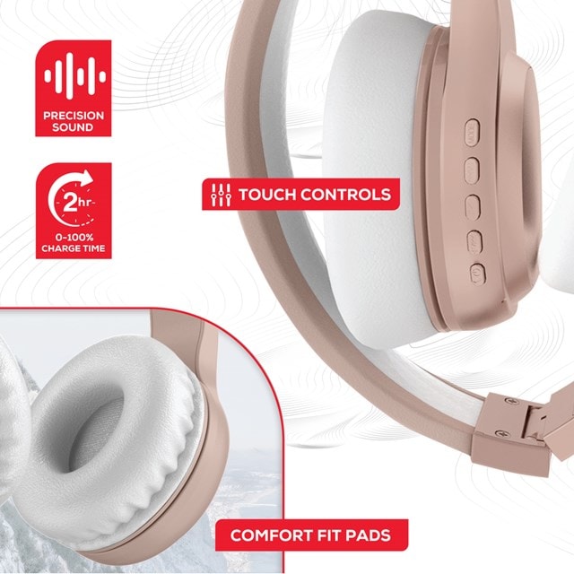 Rock BT On-Ear Rose Gold Bluetooth Headphones - 5