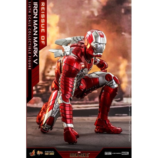 1:6 Iron Man Mark V - Mms Diecast Hot Toys Figurine - 3