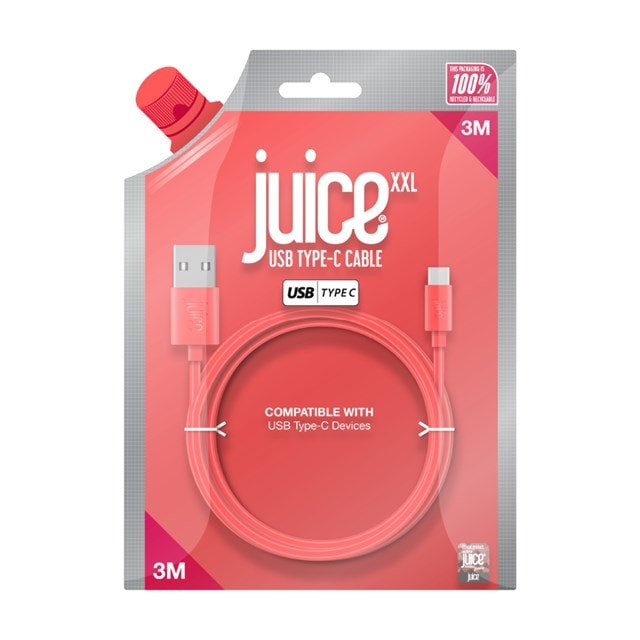 Juice Coral USB-C Rounded Cable 3m - 4