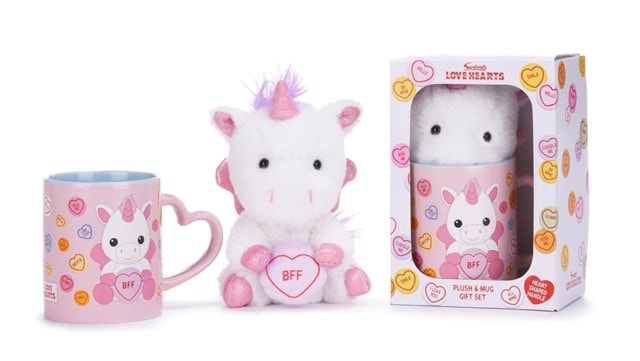 Unicorn BFF Swizzels Love Hearts Mug And Soft Toy Set - 1
