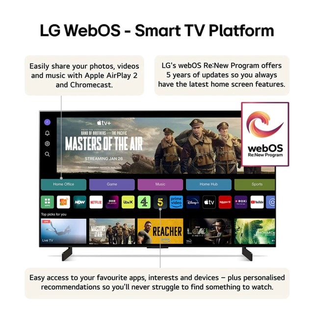 LG C4 42 inch OLED evo AI 4K Smart TV - 4