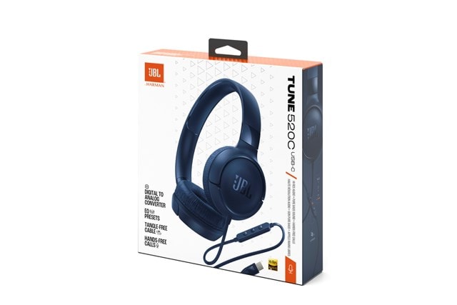 JBL Tune 520C Blue USB-C Headphones - 10