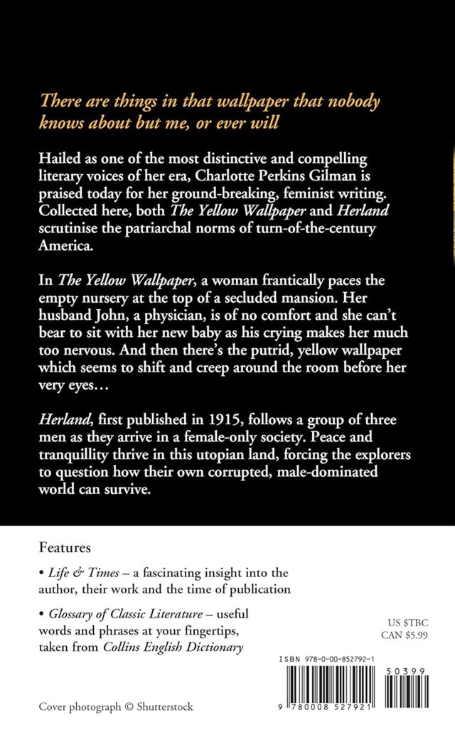 Yellow Wallpaper Paperback By Charlotte Perkins Gilman - 2