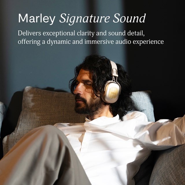House Of Marley Positive Vibration Rebel Cream Active Noise Cancelling Bluetooth Headphones - 2