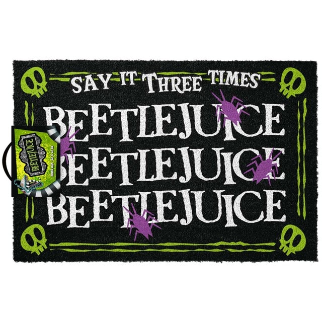 Say 3 Times Beetlejuice Door Mat - 1