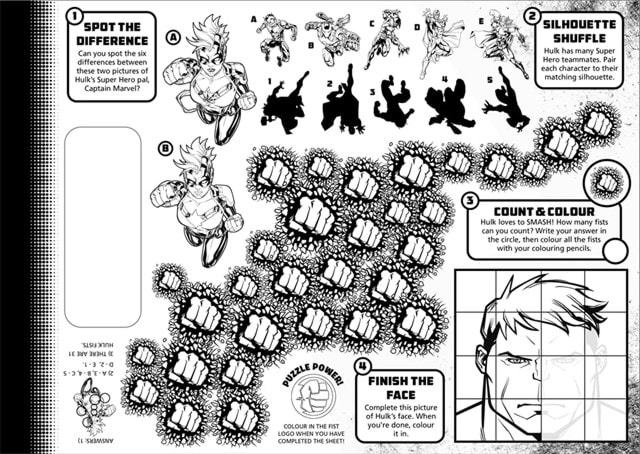 Marvel Avengers Hulk Tear-Off Activity Placemats Activity Book - 4
