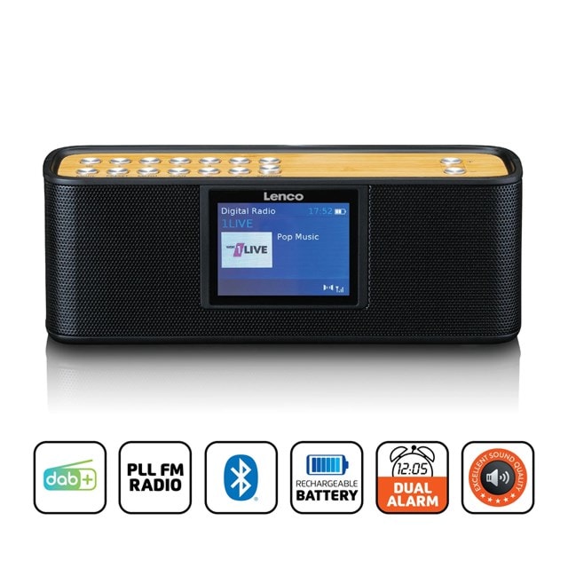 Lenco PDR-045 Black DAB+/FM RADIO & Bluetooth Speaker - 3
