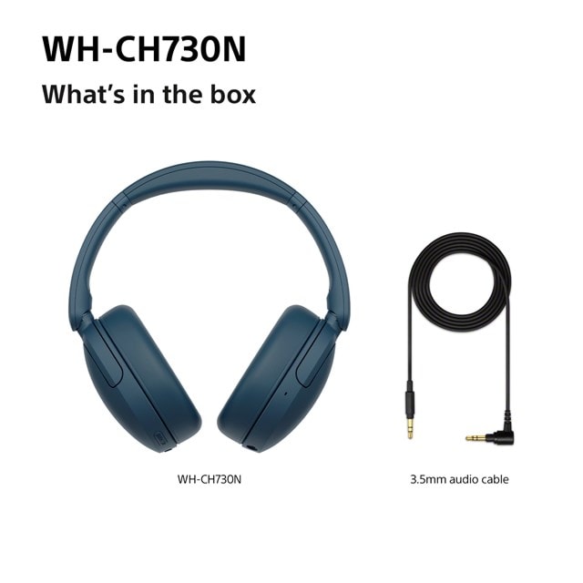 Sony WH-CH730N Blue Noise Cancelling Bluetooth Headphones - 10