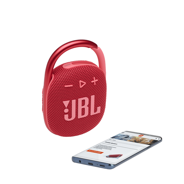 JBL Clip 4 Red Bluetooth Speaker - 6