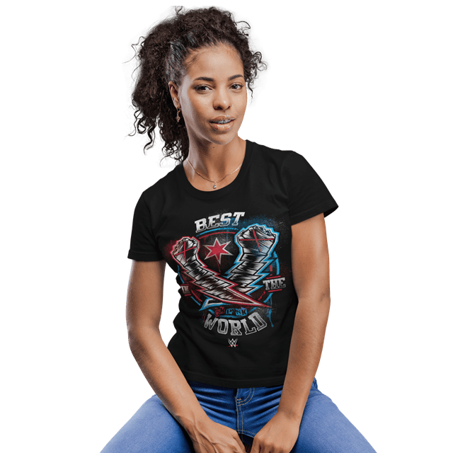 Best In The World CM Punk WWE Black Tee (Large) - 2