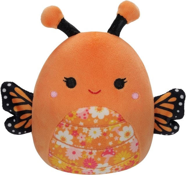 Mony Orange Monarch Butterfly With Floral Belly Squishmallows Plush - 1