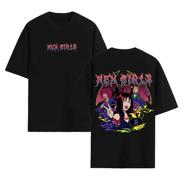 Cauldron Hex Girls Black Oversized Tee (Small) - 1