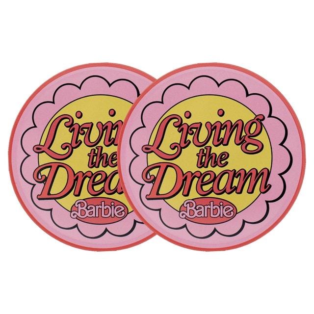 Barbie Keyring, Pin Badge & Coasters Gift Set - 4