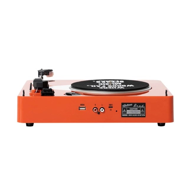 Gadhouse Brad Retro MK II Tangerine Bluetooth Turntable - 5