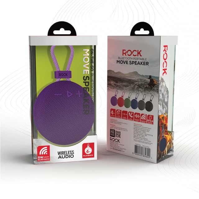 Rock Move Purple Bluetooth Speaker - 6