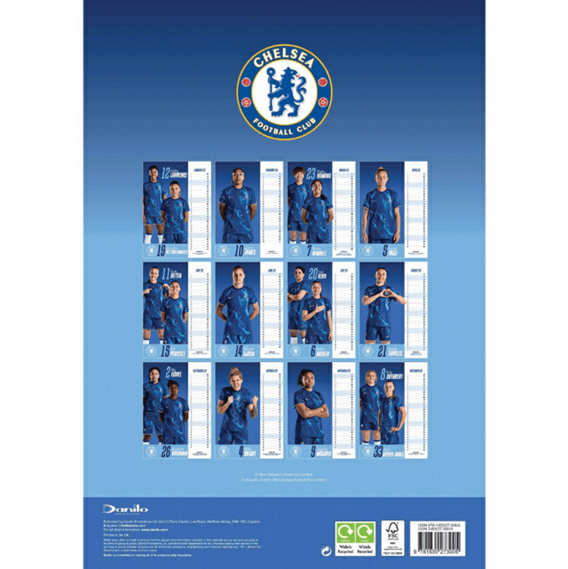 Chelsea FC Women 2025 Calendar A3 - 3