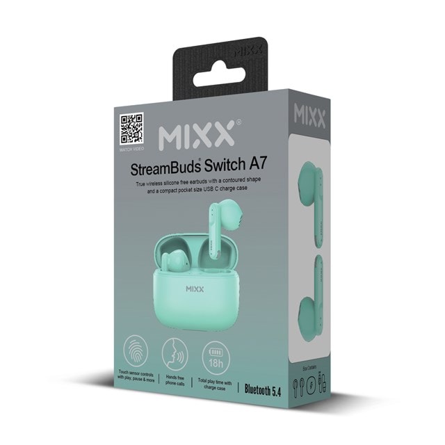 Mixx Audio StreamBuds Switch A7 Mint Green True Wireless Bluetooth Earphones - 6