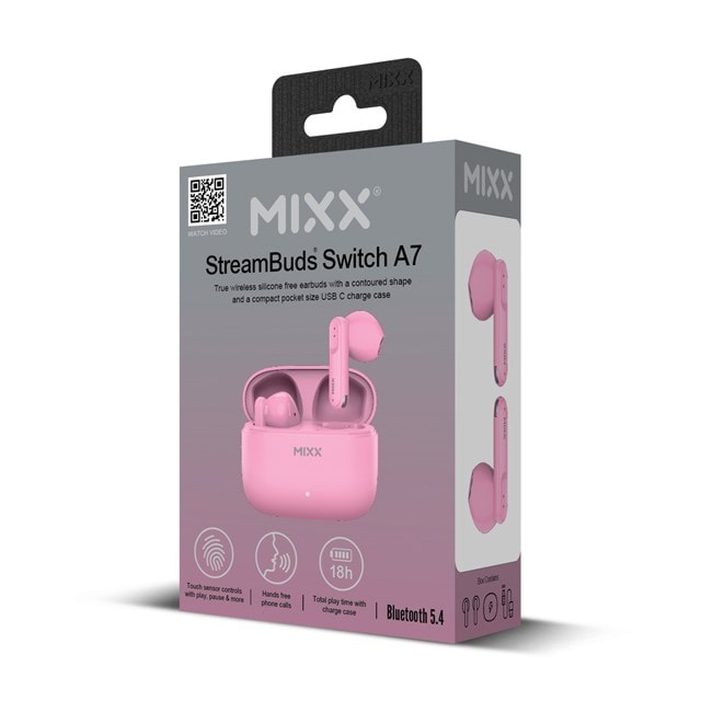 Mixx Audio StreamBuds Switch S7 Pink True Wireless Bluetooth Earphones - 6