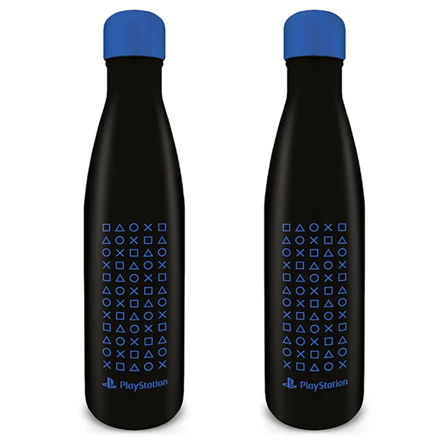 Playstation Symbol Pattern Metal Drinks Bottle - 1