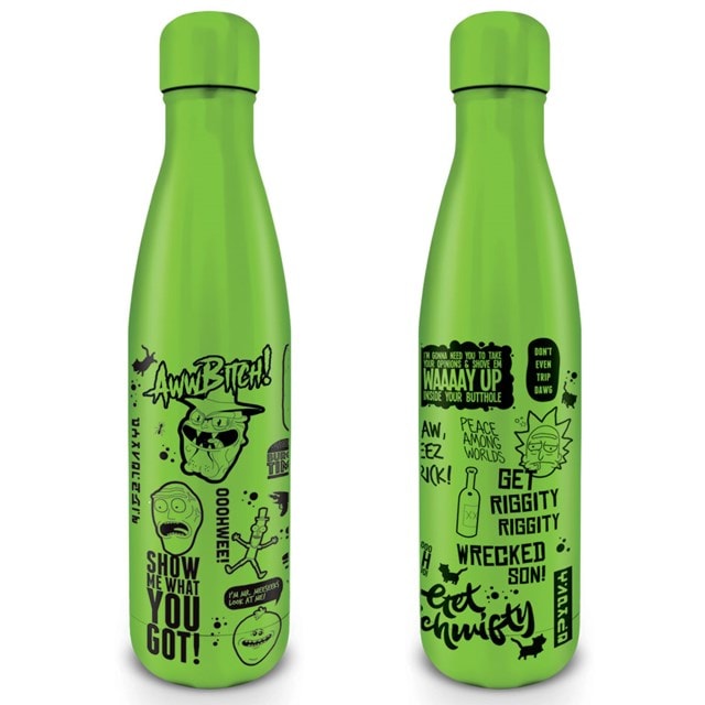 Rick & Morty: Quotes Metal Drink Bottle - 1