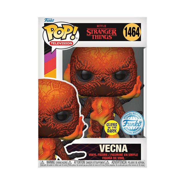Vecna With Flames (1464) Stranger Things Season 4 hmv Exclusive Glow In The Dark Pop Vinyl - 3