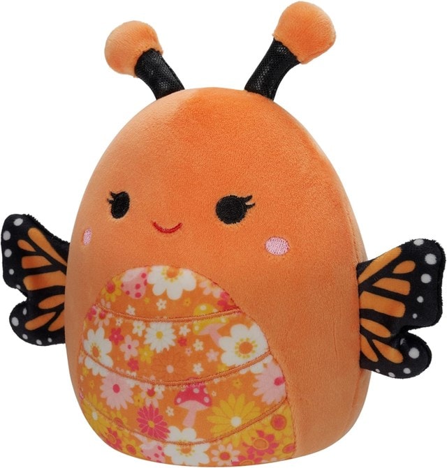 Mony Orange Monarch Butterfly With Floral Belly Squishmallows Plush - 3
