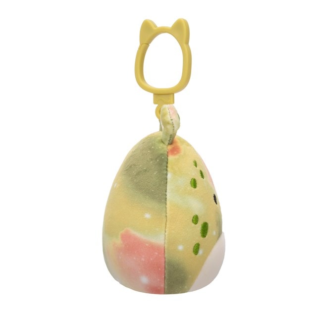 Hawk The Olive Green Tie-Dye Alien With White Belly Squishmallows Clip-On Plush - 3