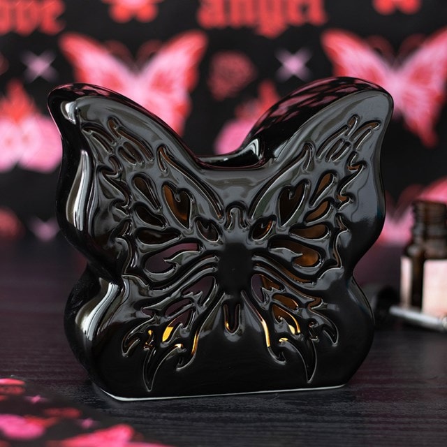 Black Cut-Out Butterfly Oil Burner - 5