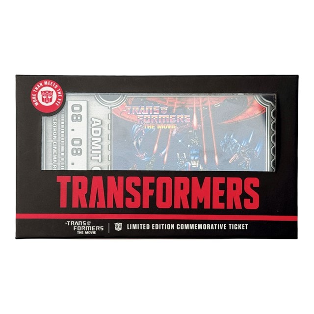 The Transformers The Movie 40th Anniversary Limited Edition Metal Replica Movie Ticket - 3