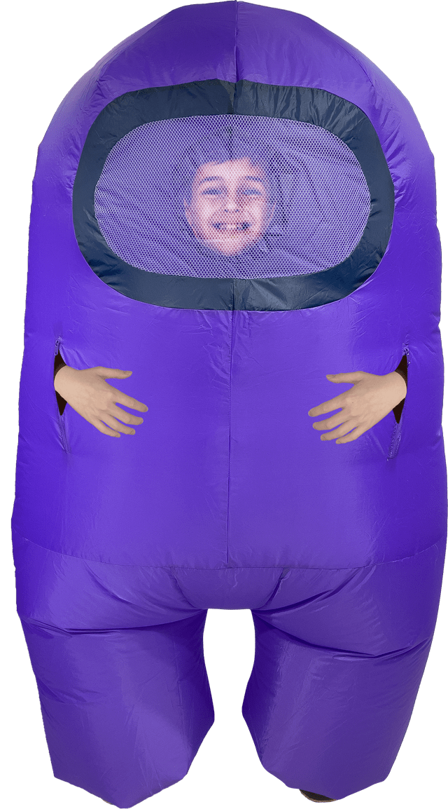 Among Us: Purple (Size 2 Kids) Official Inflatable Costume - 2