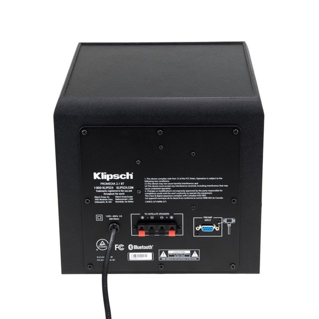 Klipsch Pro Media 2.1 BT Black Bluetooth Bookshelf Speakers With Subwoofer - 5