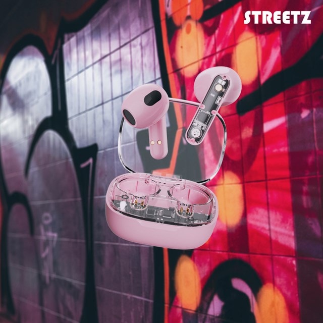 Streetz T150 Transparent Pink True Wireless Bluetooth Earphones - 8
