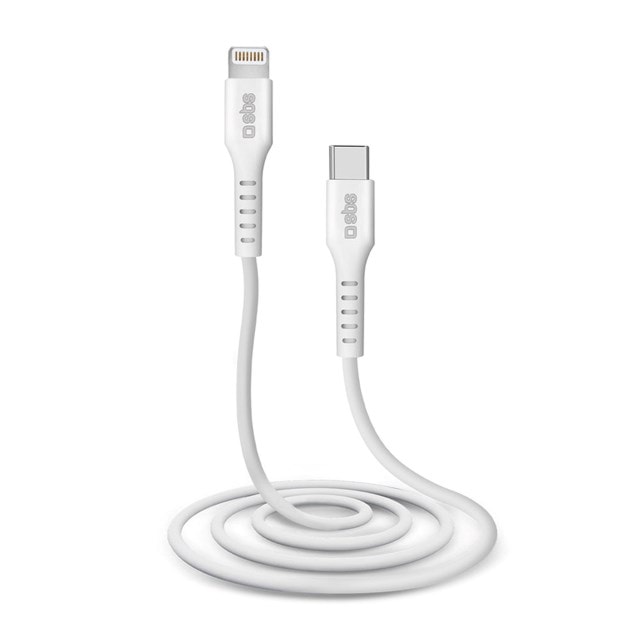 SBS 20W White USB-C to Lightning Cable 1m - 5